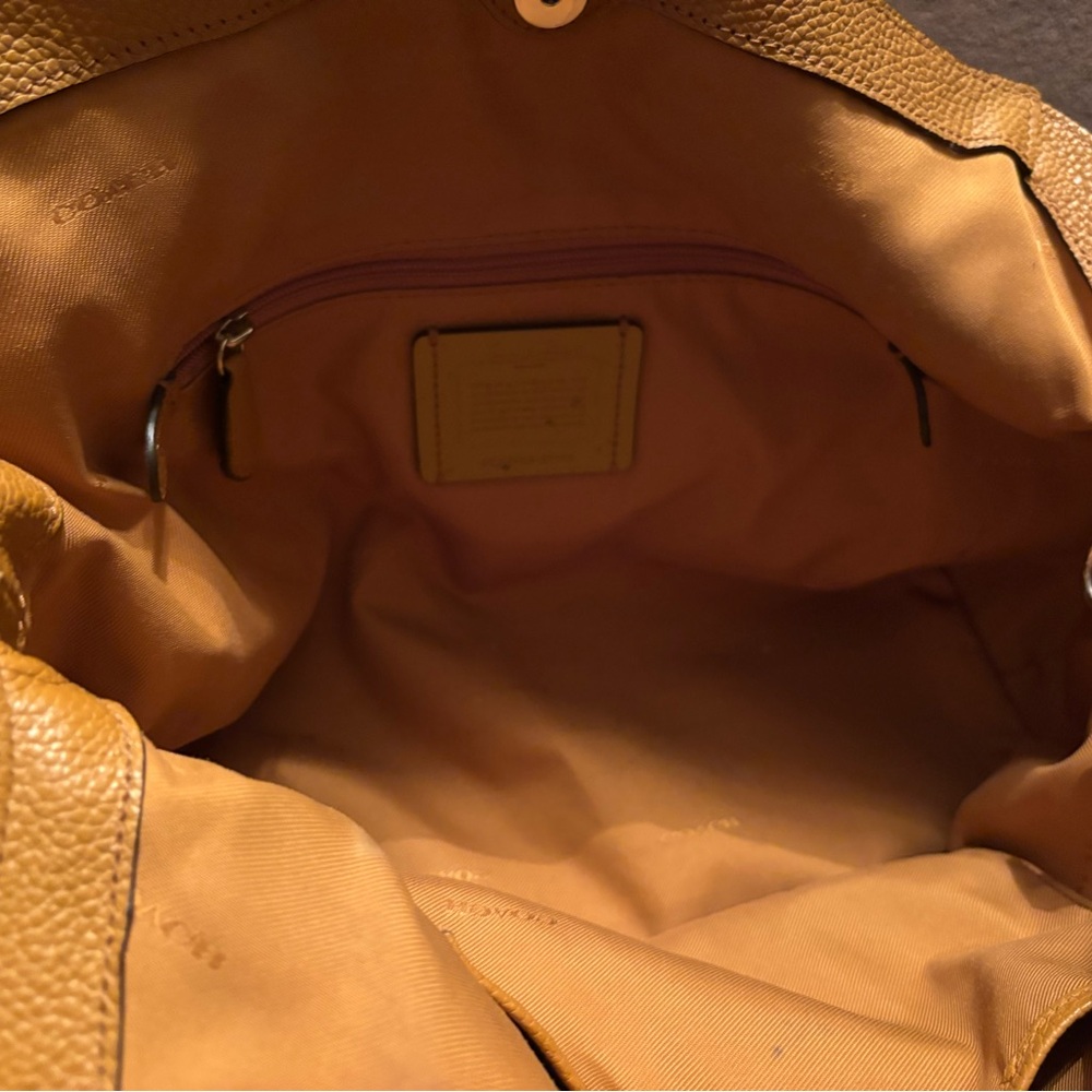Coach Tan Edie Leather Shoulder Bag - Picture 2 of 10
